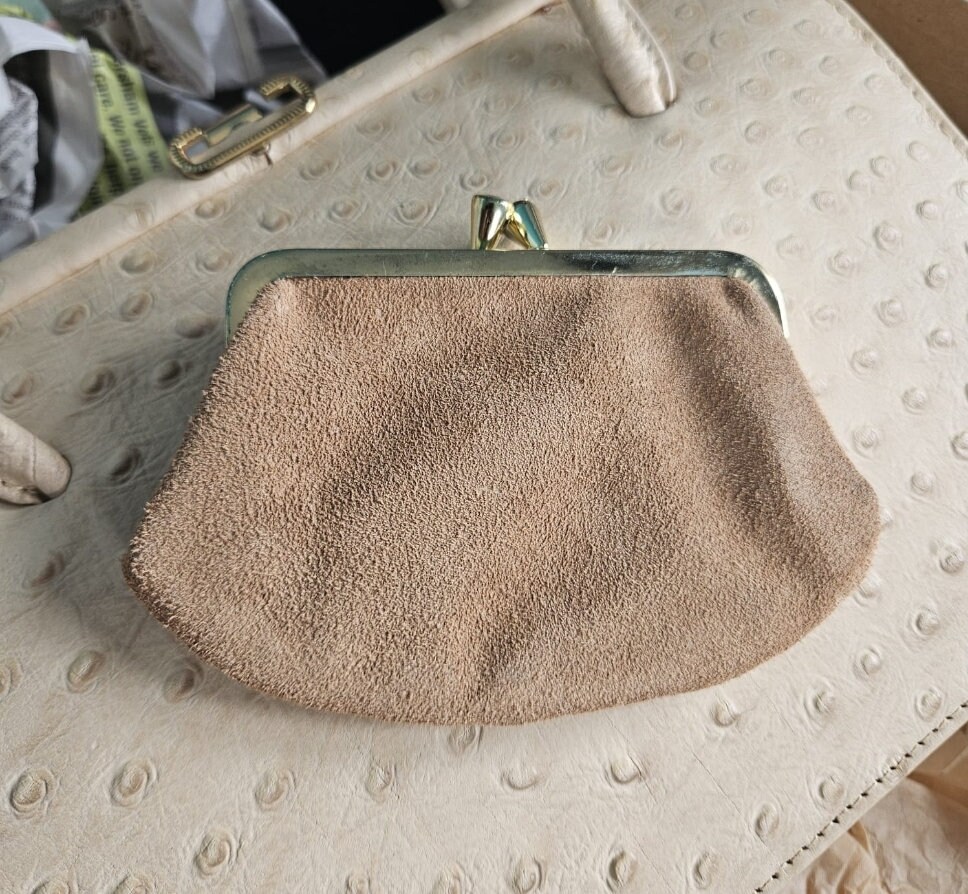 Ackery vintage beige ostrich leather Kelly handbag