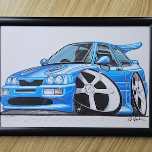 Auto mod Ford Cosworth incorniciata