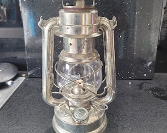 Lanterne Feuerhand 275 Baby Allemande D'après-guerre - Ancienne Lampe à Pétrole Métal