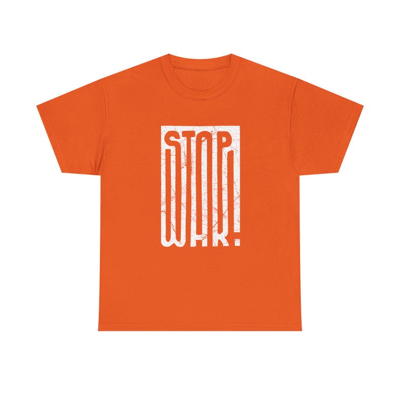 STOP WAR graphic tee | Peace protest design, distressed block lettering image 7