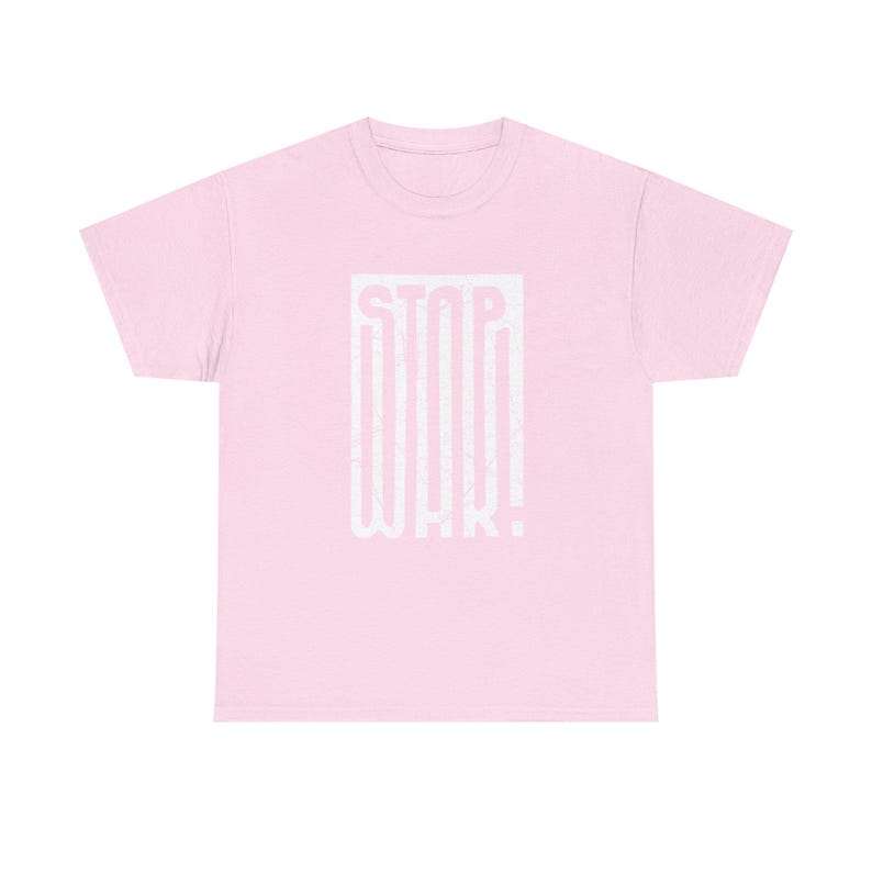 STOP WAR graphic tee | Peace protest design, distressed block lettering image 19