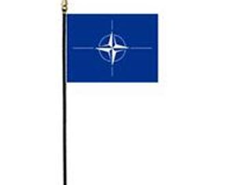 Miniature NATO Desk Flag – 4x6 Inch International Alliance Display