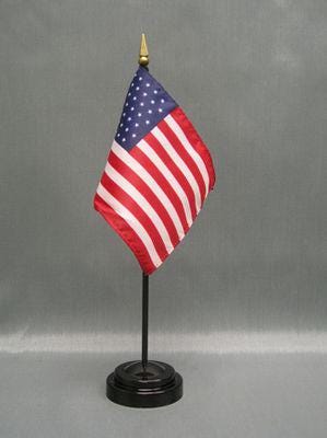 United States Miniature Flag 4"x6" with Base USA mini flag USA table top flag USA pride Miniature American Flag United States Mini Flag