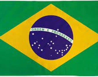 Bandiera brasiliana per barche, in nylon di qualità marina (30,5 x 45,7 cm)