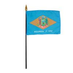 Delaware Schreibtischfahne 10 x 15cm – First State Pride, Hergestellt in den USA