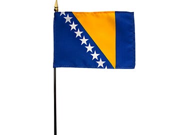 Bosnien und Herzegowina Miniatur Schreibtischfahne 10,5 x 15 cm