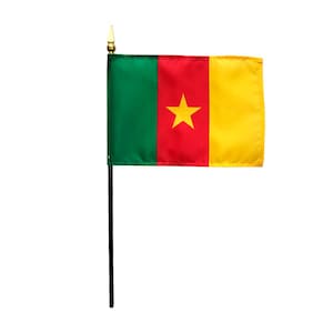 Kamerun Miniatur Schreibtischfahne, 10,5x15,5 cm - National Pride