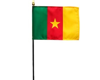 Cameroon Miniature Desk Flag, 4x6" - National Pride