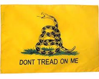 USA Gadsden Don't Tread On Me Combo 100D 12x18 12"x18" Stick - Foto 12