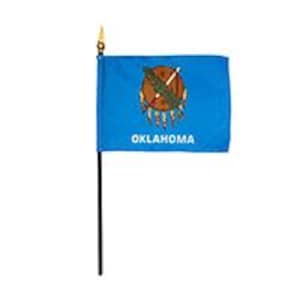 Oklahoma State Flagge, Miniatur Schreibtisch Display, Frühere Zustand Geschenk