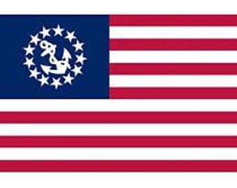 United States Yacht Ensign, Anchor Design, Durable Nylon, Three x Five Feet