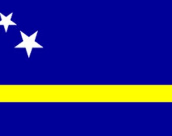 Curacao Boat Flag 12"x18", Marine-Grade Nylon, Made in USA