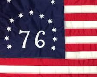 Bennington Flag, Historic American 1776 Cotton Flag, Made in USA