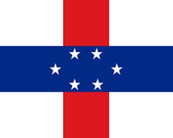Netherlands Antilles Boat Flag: Marine-Grade Nylon, 12" x 18"
