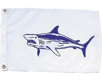 Shark Fish Boat Flag | Heavy Duty Nylon Marine Decor