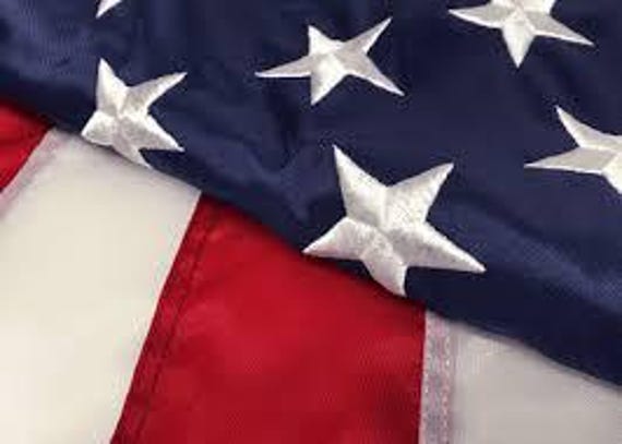 USA-Flagge 100% Baumwolle Amerikanische Flagge mit gestickten