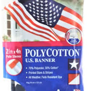 American Flag Home Kit with Pole Bracket and Hardware Outdoor Display Made in USA Free Shipping United States Flag Kit