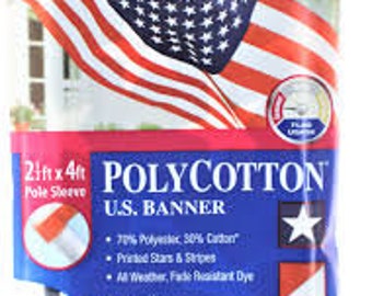 アメリカ国旗ホームキット：3 x 5フィート、ポール、ブラケット、米国製