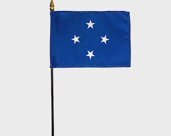 Micronesia Miniature Desk Flag, 4"x6"