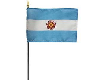 Argentina Miniature Desk Flag – 4x6" Fade-Resistant Table Decor