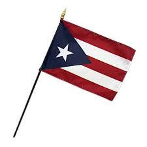 Puerto Rico Miniature Flag 4&quot;x6&quot; with Base Small Puerto Rico Flag Puerto Rico Desk Flag Puerto Rico Tabletop Flag Puerto Rico National Flag