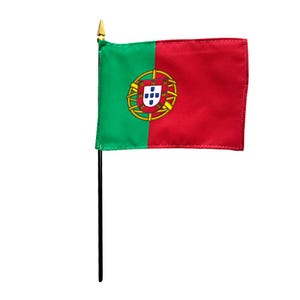 Portugal Miniature Desk Flag, 4"x6" National Pride