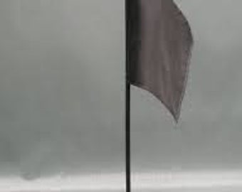 Black miniature flag with flag stand