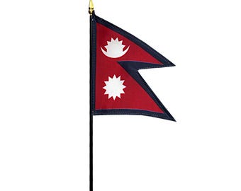 Nepal Desk Flag, 4"x6" National Pride Tabletop Decor