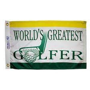 World’s Greatest Golfer Flag 12&quot; x 18&quot; – Fun Nylon Golf Flag For Cart, Man Cave, Patio, Gift For Golfers Golf Gift, Golf Lovers Gift,