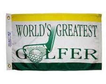 World's Greatest Golfer Flag – Fun Nylon Golf Cart Decor (12" x 18")