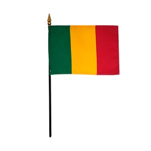 Mali Miniatur Schreibtischfahne, 4"x6" National Pride