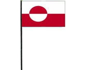 Greenland Miniature Desk Flag, 4x6 Inches
