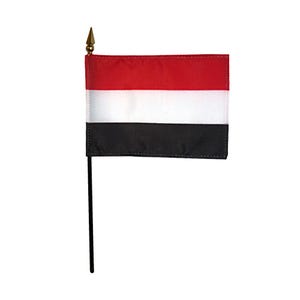 Jemen Miniatur-Flagge 4 &quot;x6&quot; mit Basis Kleine Jemen-Flagge Jemen Schreibtisch-Flagge Jemen Tischplatten-Flagge Jemen Nationalflagge Jemen Pride Jemen Flaggen