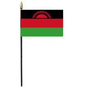 Malawi Miniatur Schreibtischfahne 10x15cm, National Pride