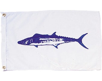 King Mackerel Boat Flag | Durable Nylon Saltwater Fishing Decor