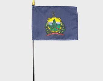 Vermont Desktop Flag: 4x6 Inch Mini State Flag, Made in USA