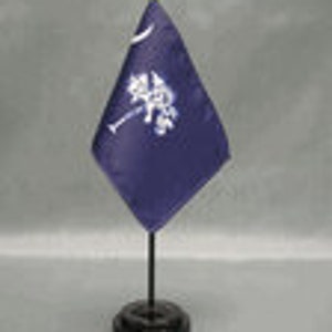 4 x 6 Inch South Carolina Miniature State Flag with Base Small South Carolina Flag for Desk Display Patriotic South Carolina Decor