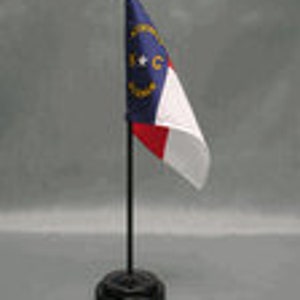 4 x 6 Inch North Carolina Miniature State Flag with Base Small North Carolina Flag for Desk Display Patriotic North Carolina Decor