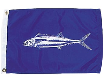 Wahoo Fish Boat Flag | Durable Nylon, Marine Decor