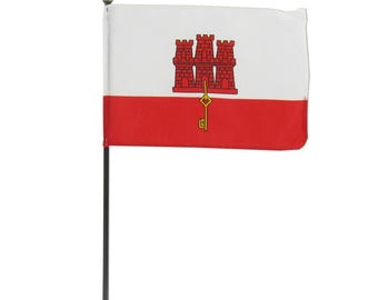 Bandera miniatura de Gibraltar - Decoración de mesa de 4 x 6 pulgadas