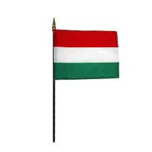 Hungary flag eight x twelve inches.  Hungarian pride, Hungary miniature flag.  Free shipping. Hungary Desk Flag. Hungary Table Flag