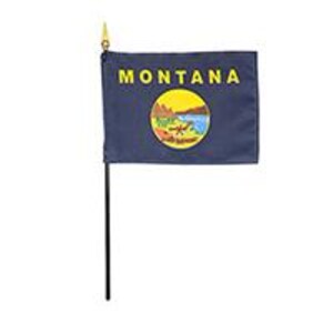Montana Miniature State Flagge: 4x6-Zoll-Tischaufsteller, Treasure State Decor