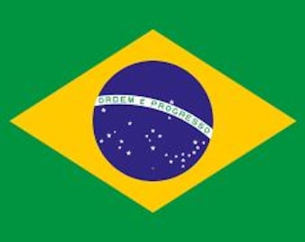 Bandeira do Brasil: Nylon resistente, fabricada nos EUA (91 x 152 cm)