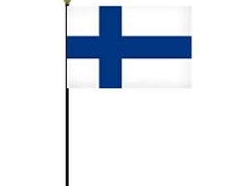 Bandera miniatura de Finlandia (20 x 30 cm), bandera del desfile del orgullo finlandés