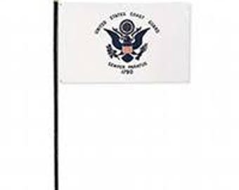 Coast Guard Desk Flag, 4x6 Patriotic Mini Flag