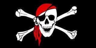 Bandiera Pirata Jolly Roger 3x5 Piedi Con Teschio E Ossa Incrociate - Rossa