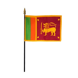 Miniaturowa flaga biurkowa Sri Lanki, flaga narodowa 4"x6"