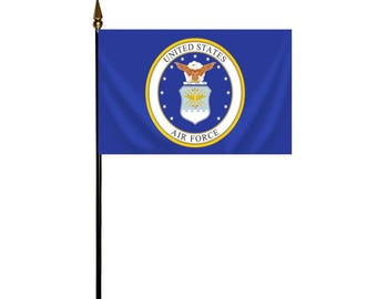 Bandera Miniatura De Escritorio Del Cuerpo De Marines De EE. UU. 4x6 Con Base Negra - ¡Hecha En USA!
