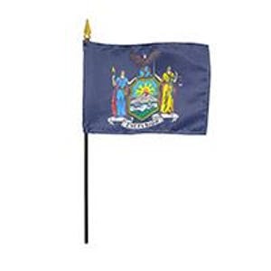 New York State Flagge, Schreibtisch Dekoration, Made in USA, 10 x 15 cm