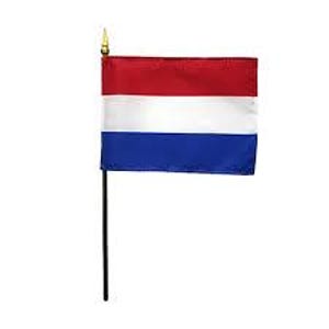 Netherlands flag eight x twelve inches.  Dutch flag, Holland flag, Dutch pride.  Netherlands miniature flag.  Netherlands Culture,